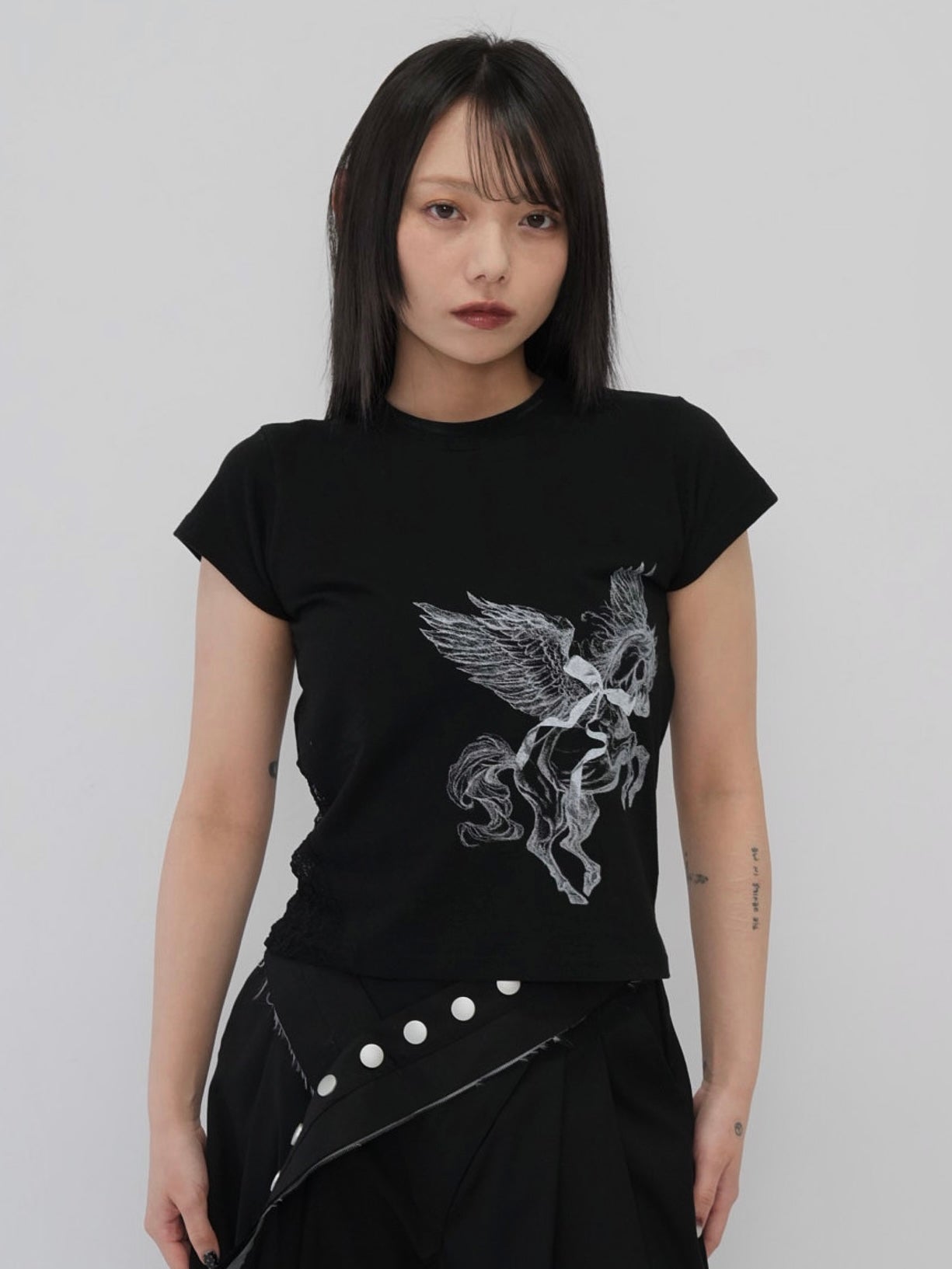 side lace unicorn tops