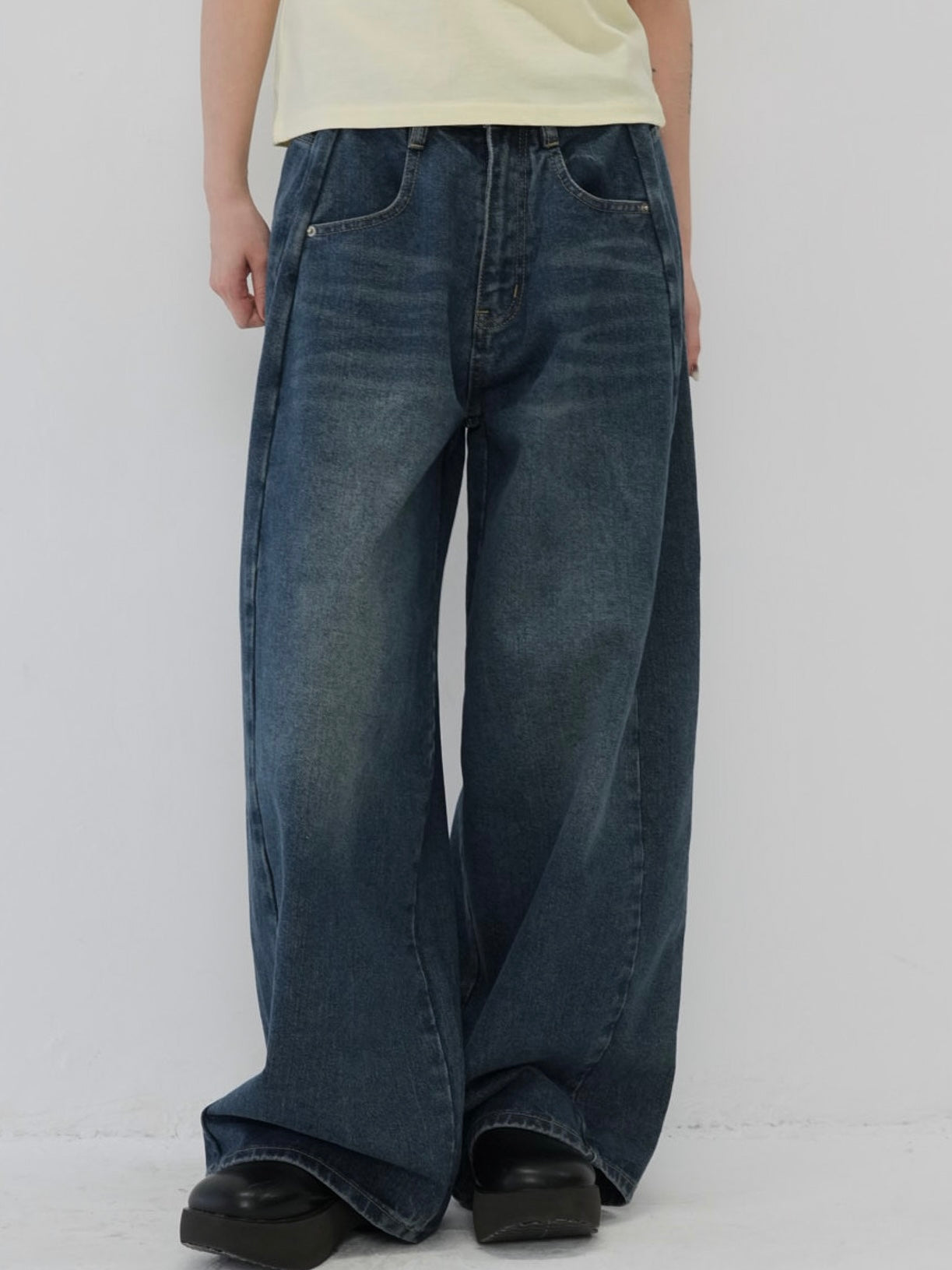 wide cut denim
