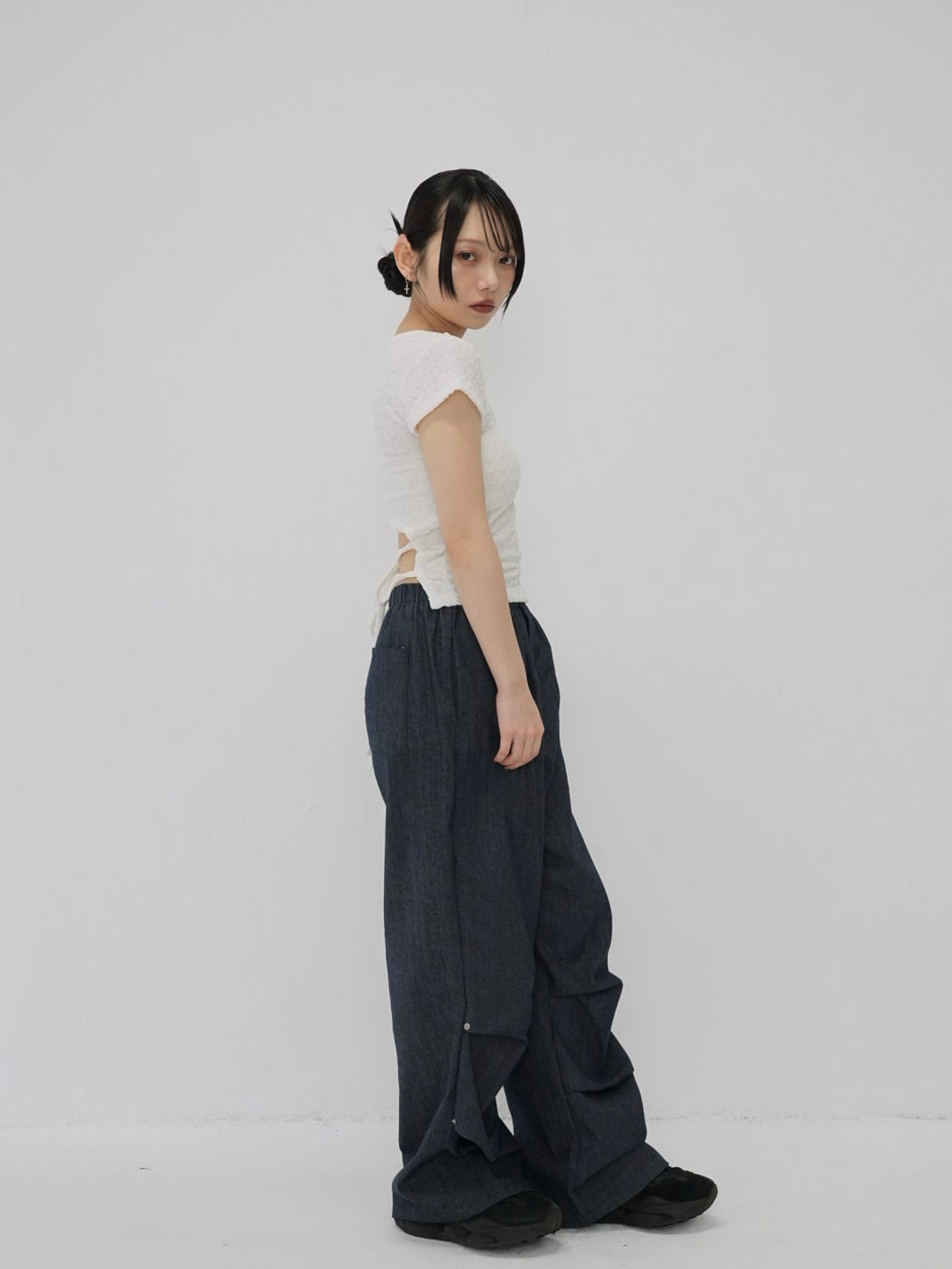 ribbon open back tops