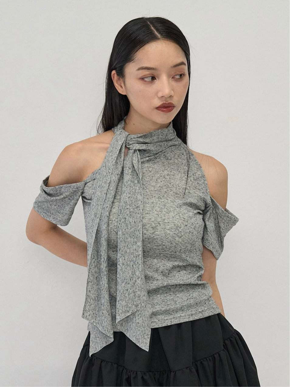 drape off shoulder tops