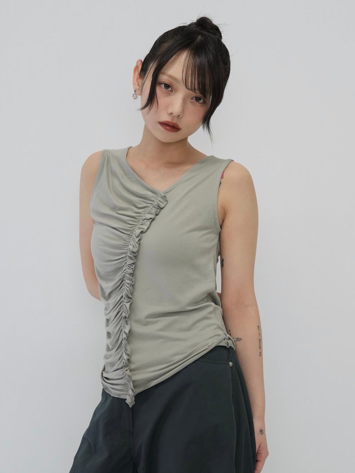 ruched drape tops