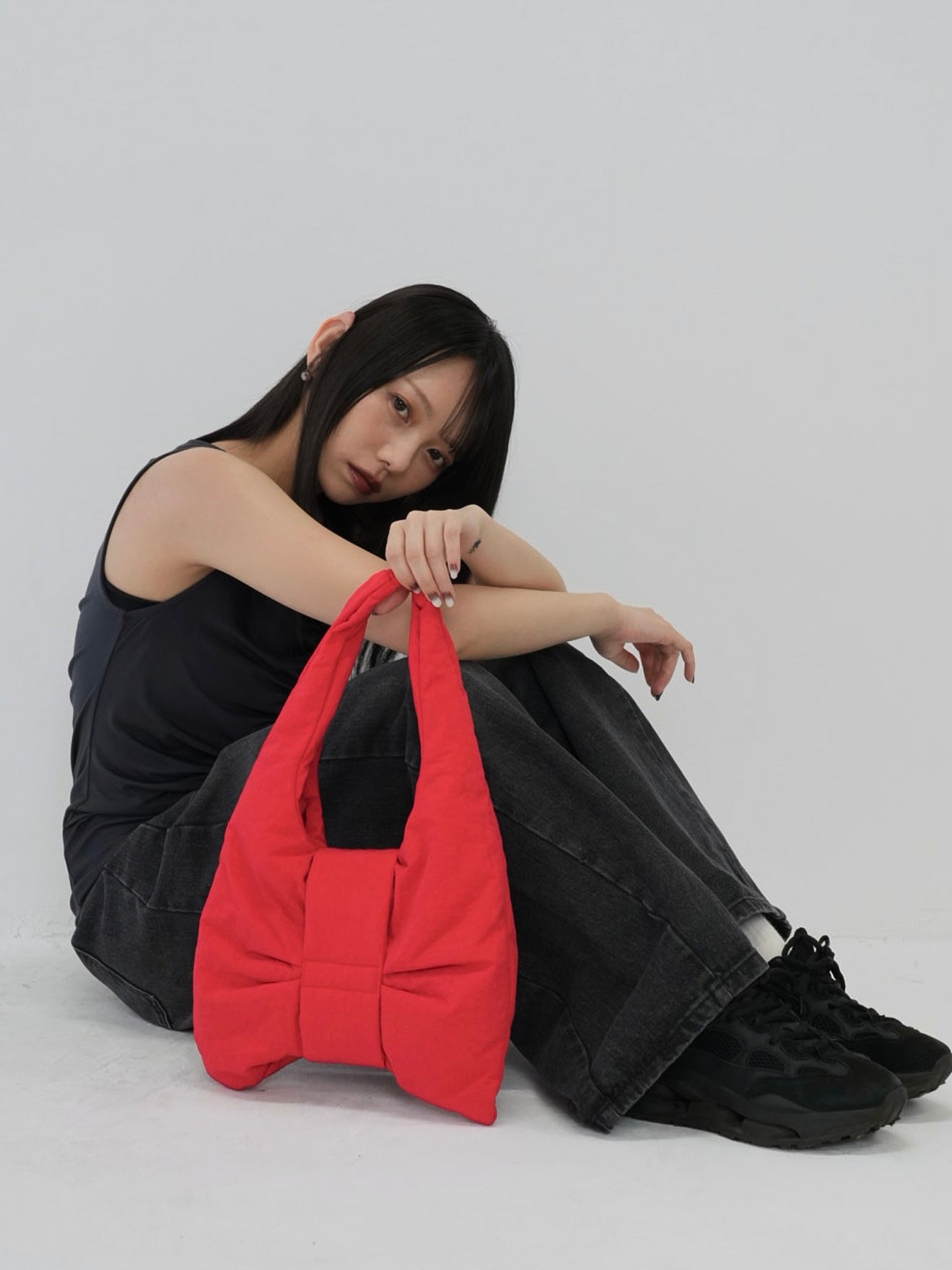 fluffy ribbon mini bag