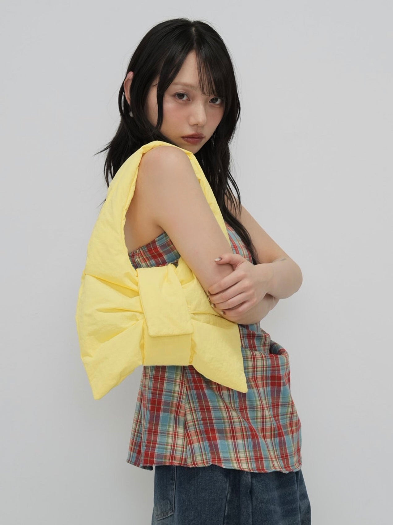 fluffy ribbon mini bag