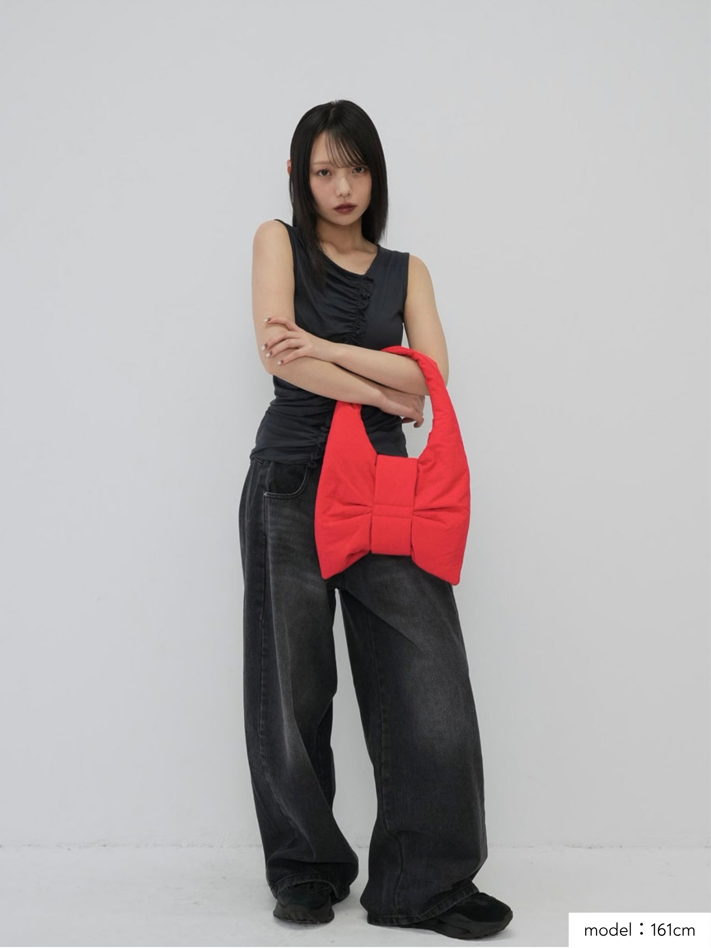 fluffy ribbon mini bag