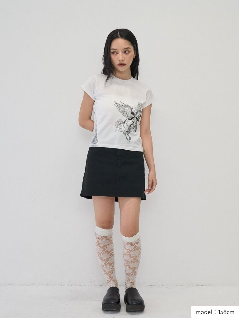 side lace unicorn tops