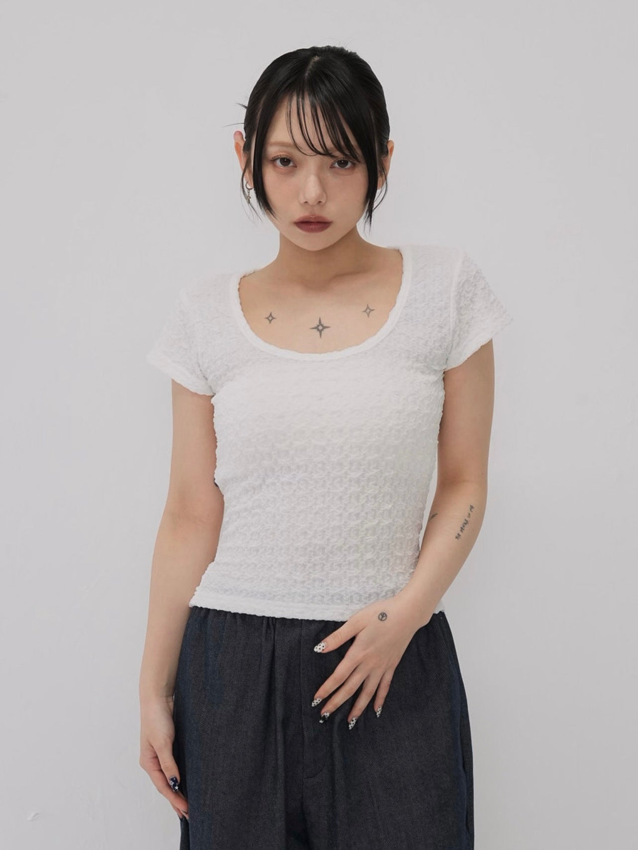 ribbon open back tops