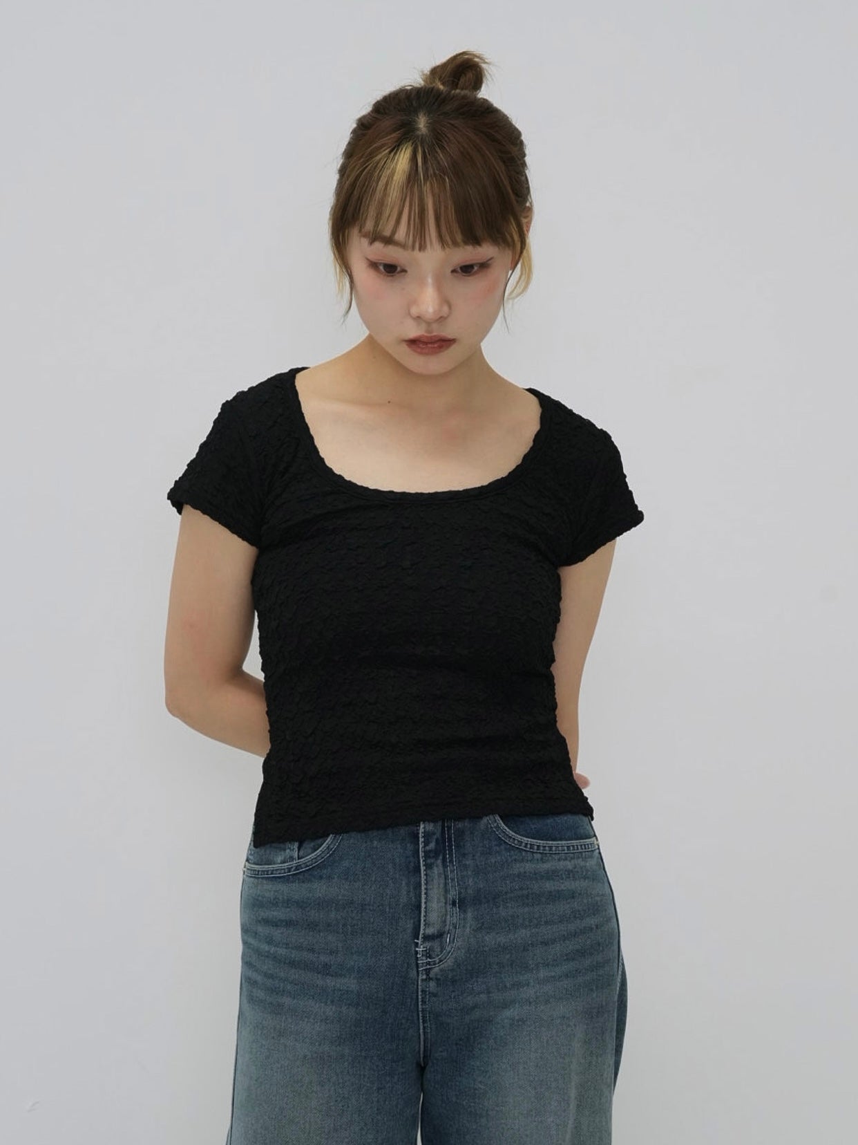 ribbon open back tops