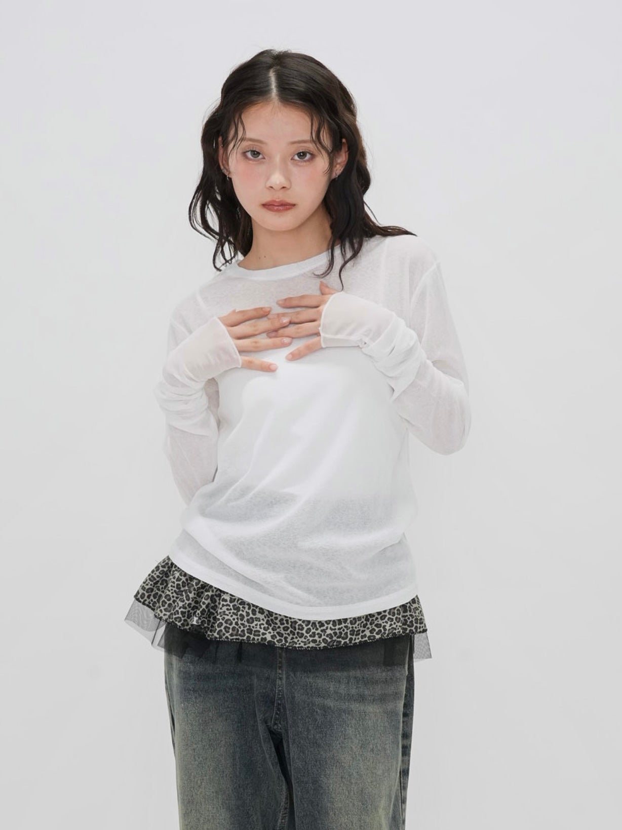 bicolor see through t