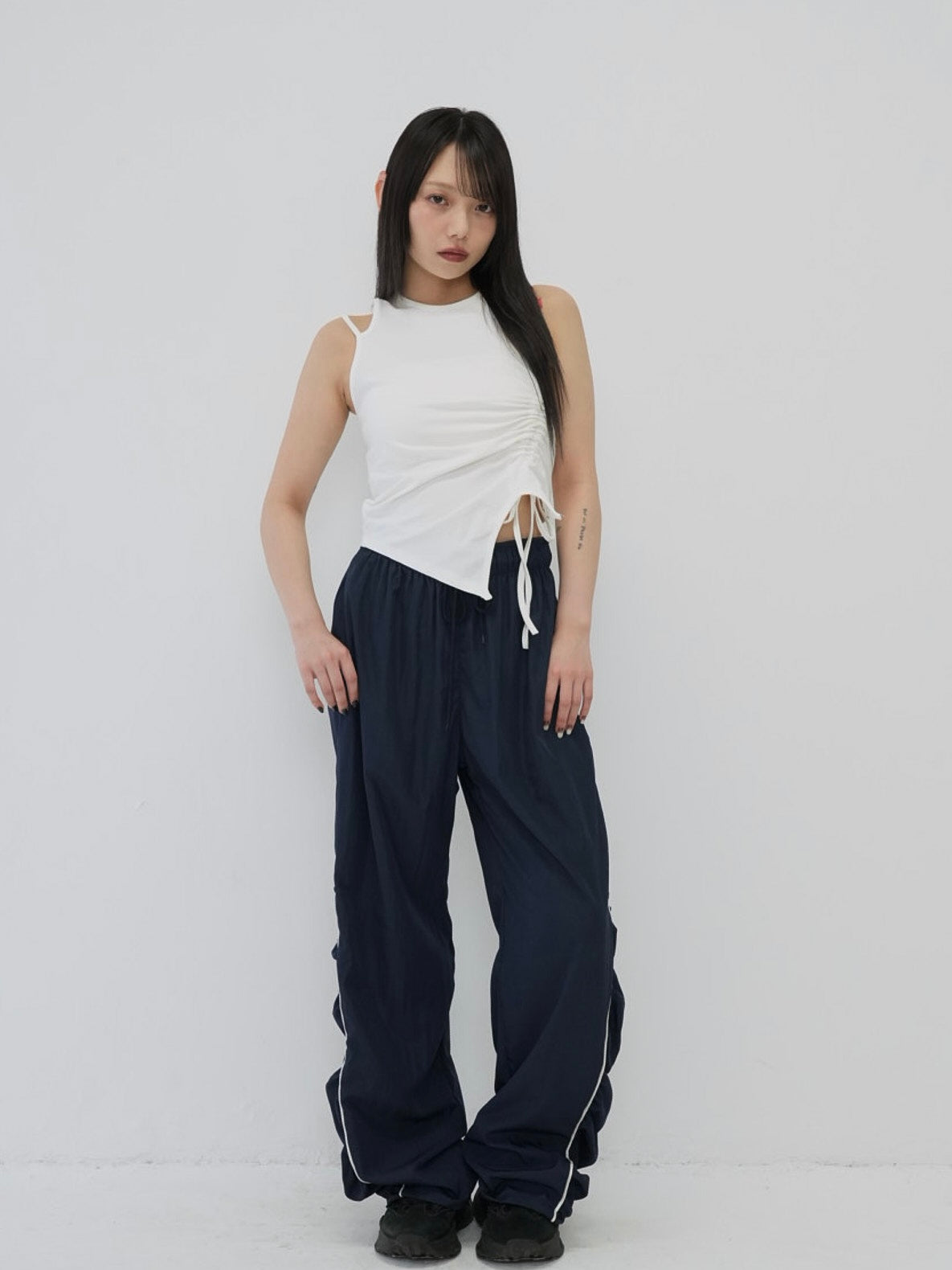 piping shirring pants