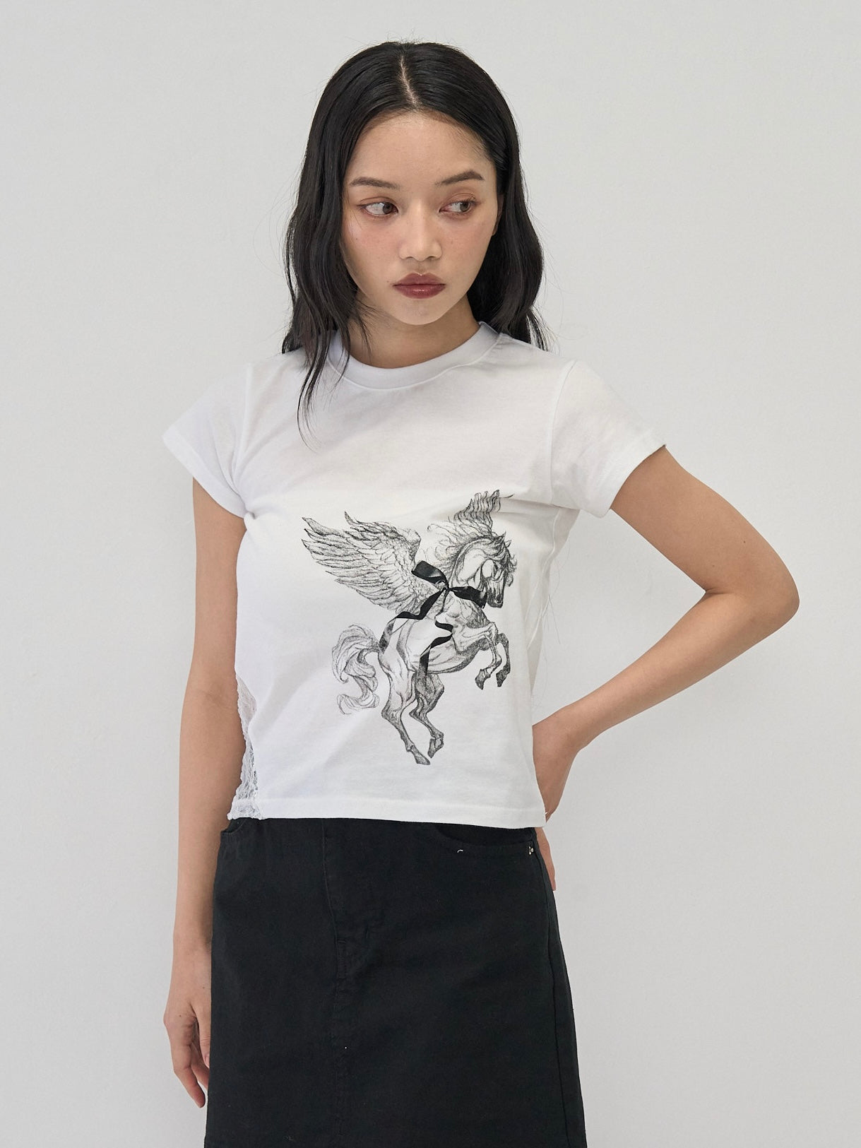 side lace unicorn tops