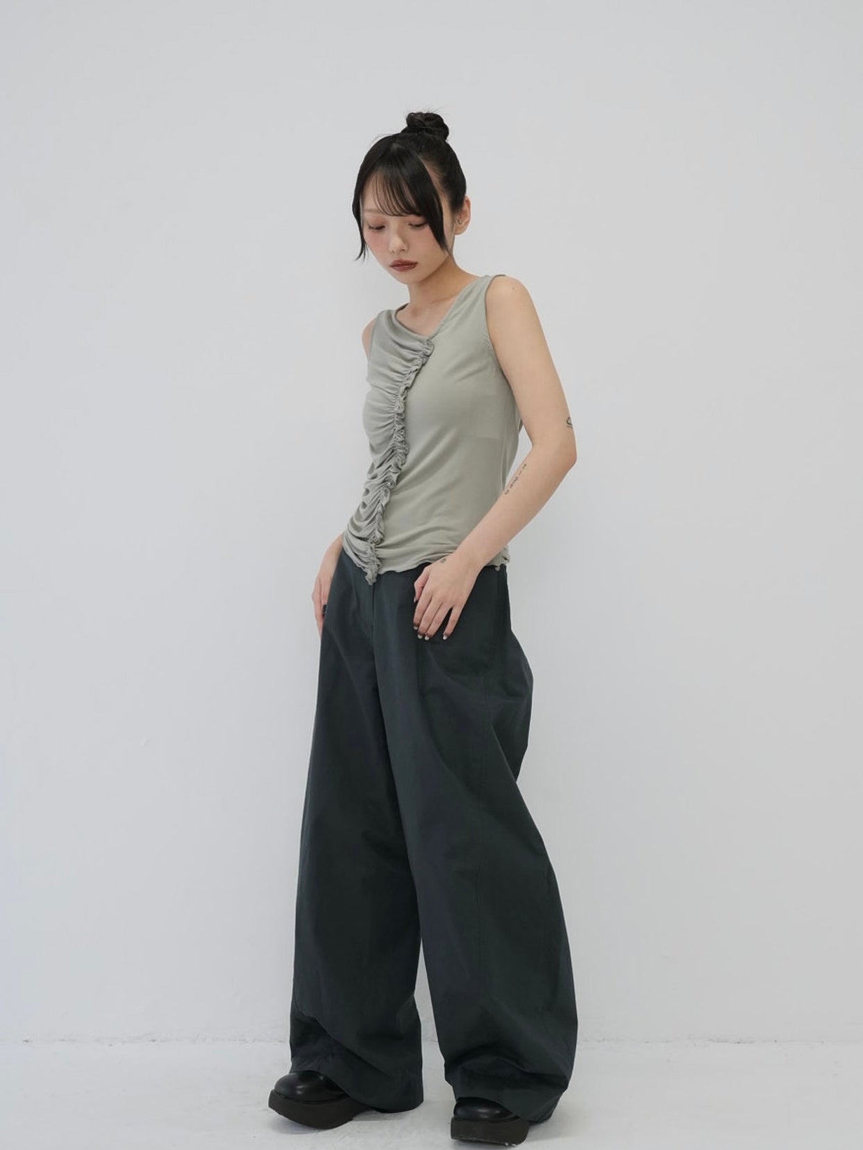 ruched drape tops