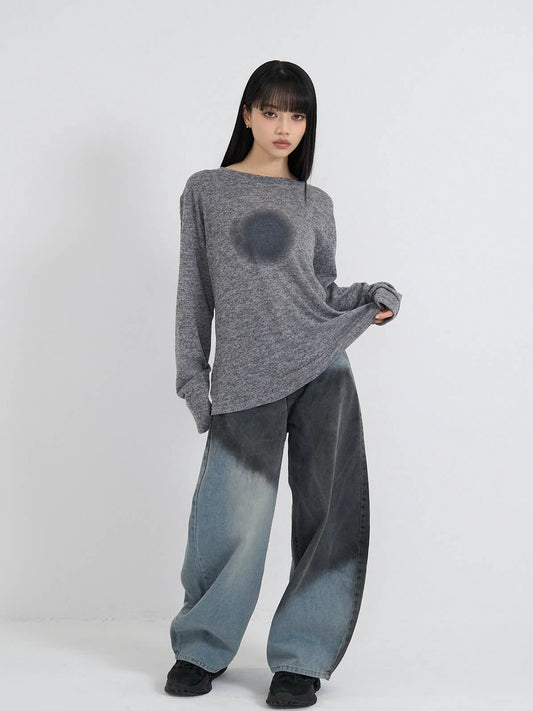 smoky wide denim pants