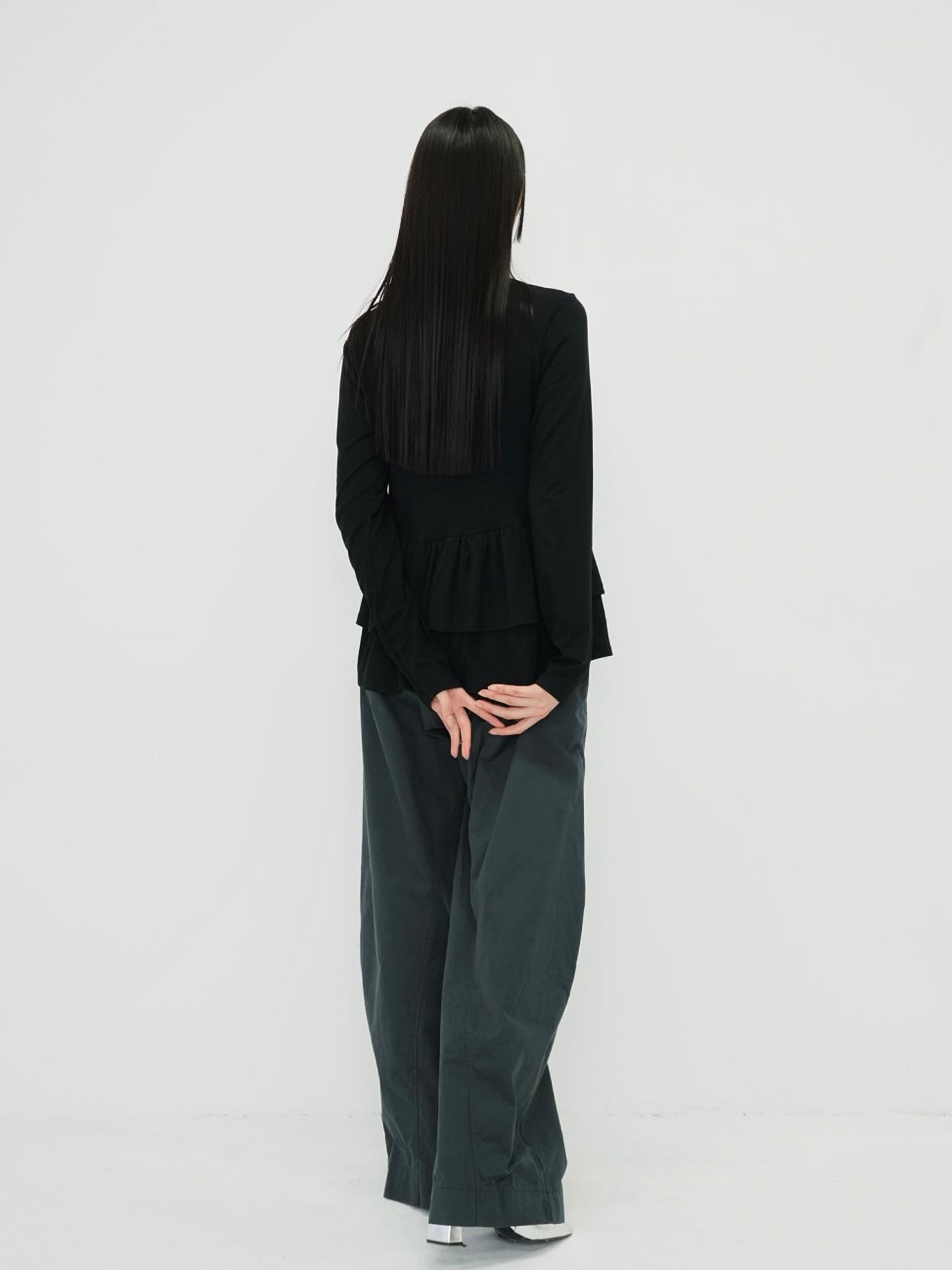 frill front ribbon cardigan