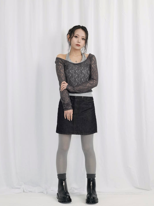layered lace halter tops