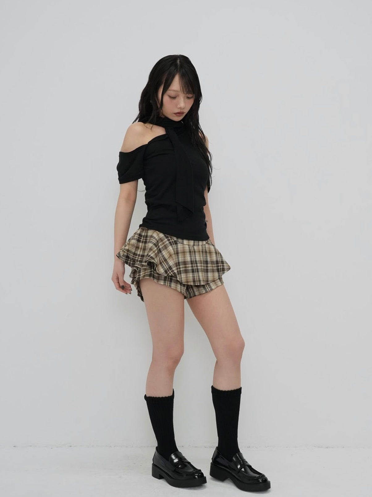 drape off shoulder tops