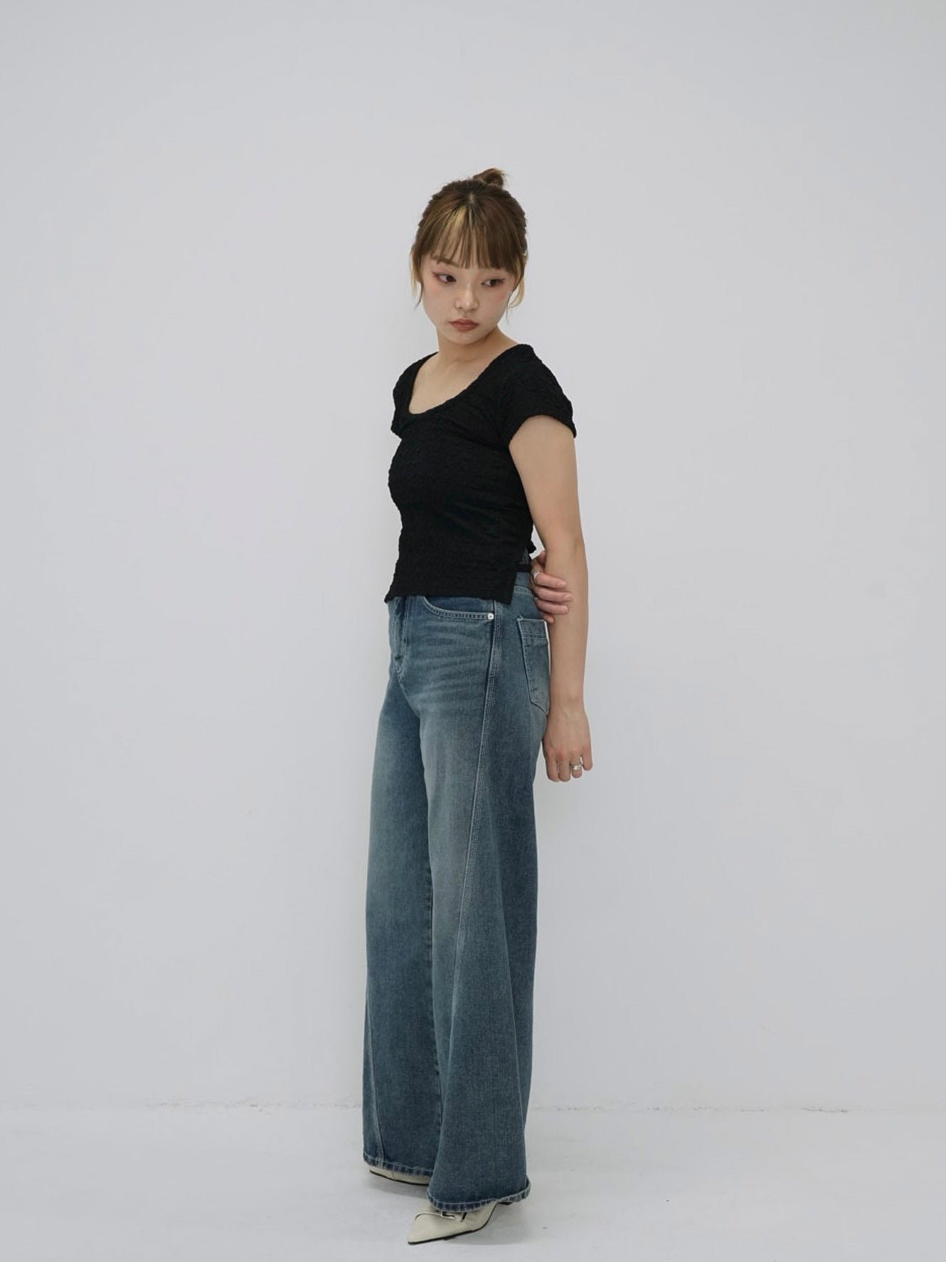 ribbon open back tops