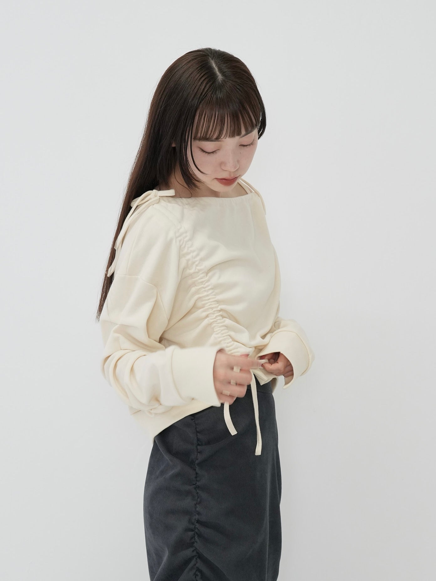 ribbon off shoulder tops