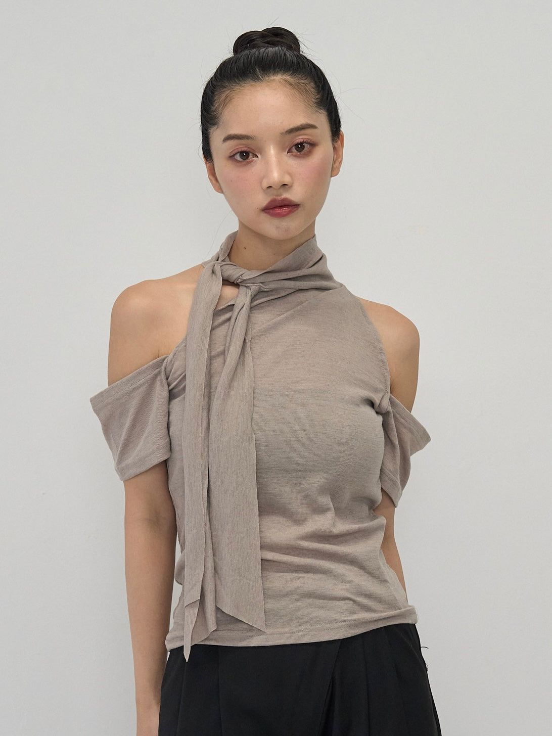 drape off shoulder tops