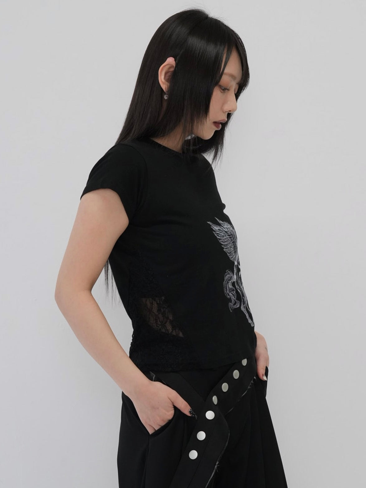 side lace unicorn tops