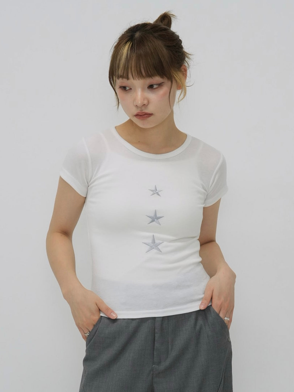 vertical star print tops