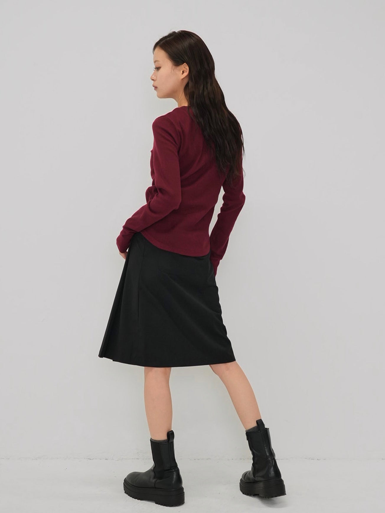 step pleats skirt