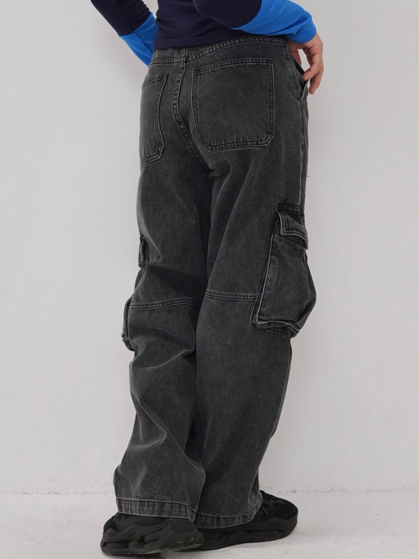 military denim pants
