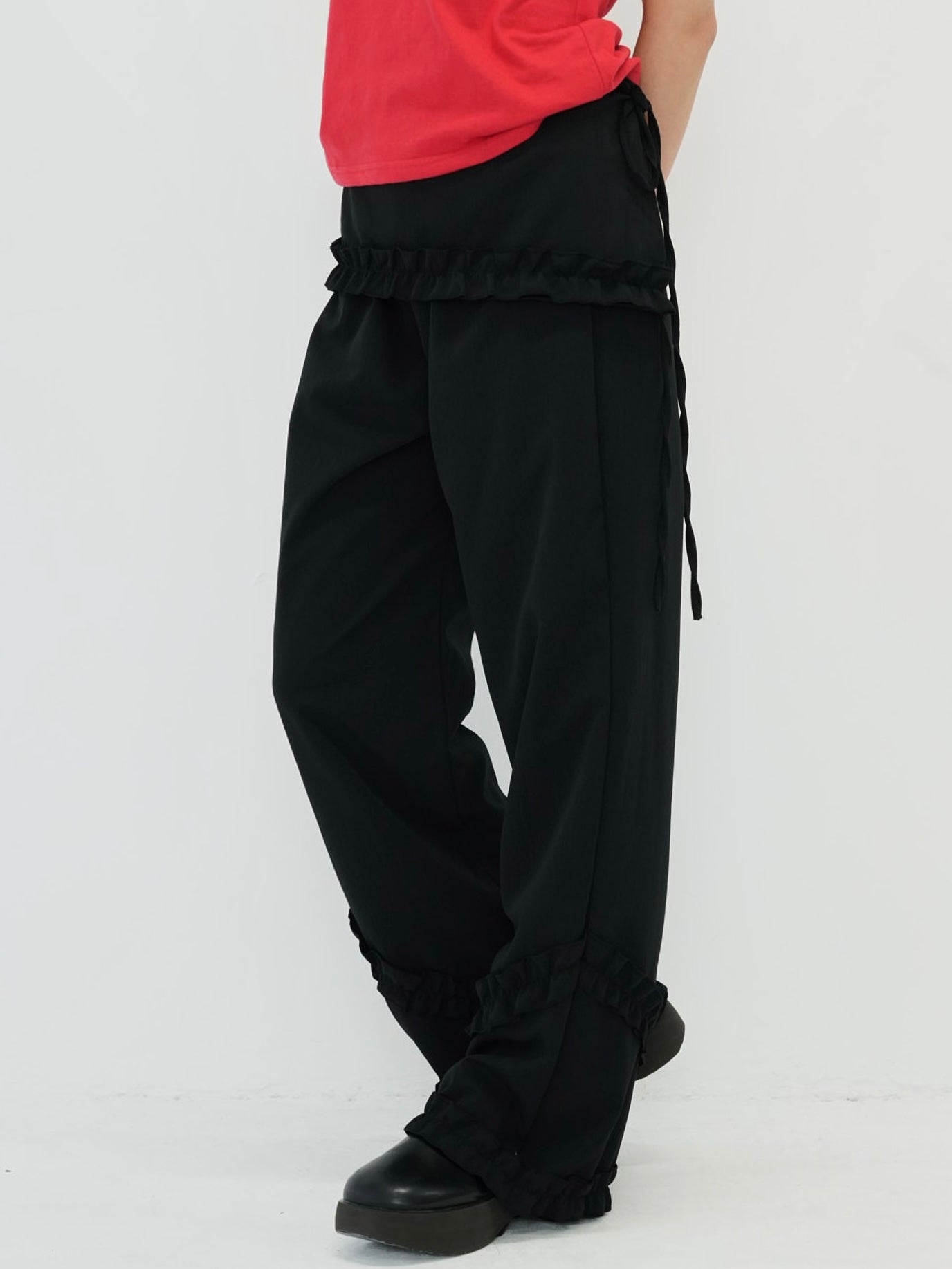hem ruffle wrap pants