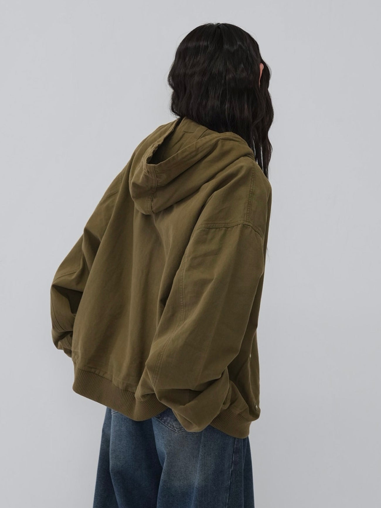 over pocket zip up hoodie