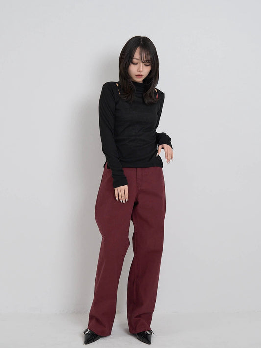 straight cotton pants