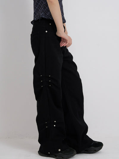 cotton side eyelet pants
