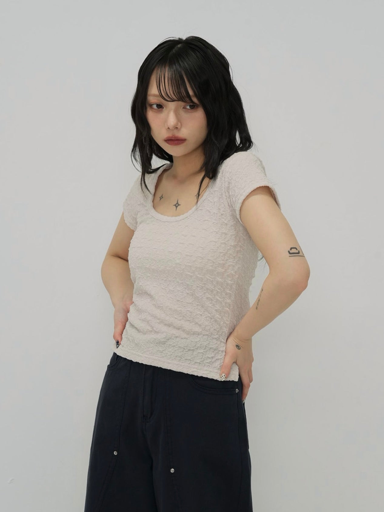 ribbon open back tops