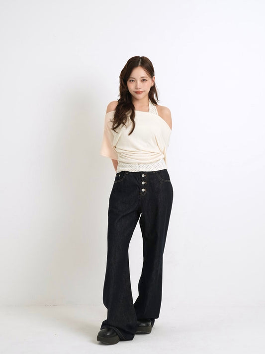 drape dot layered tops