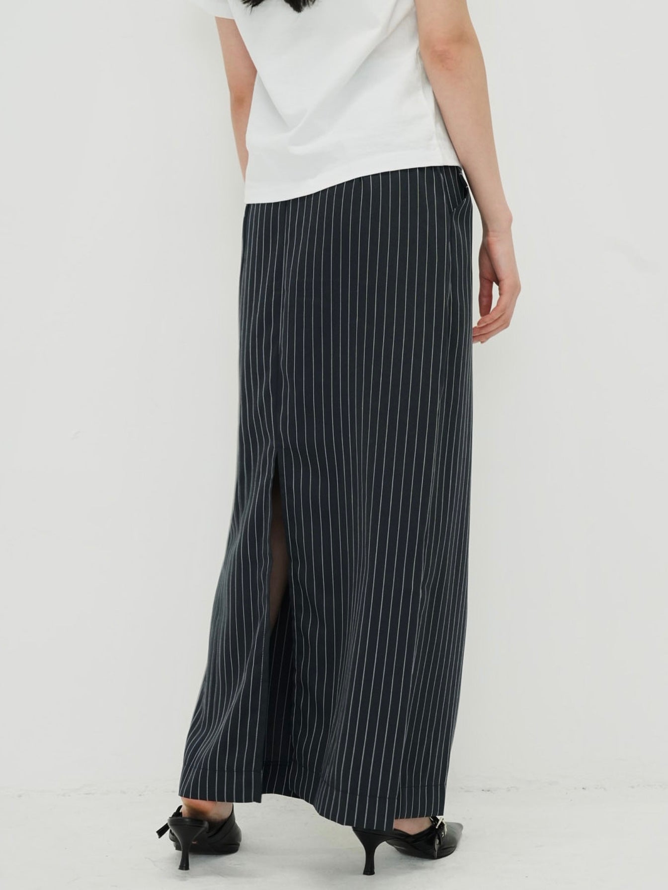 stripe long skirt