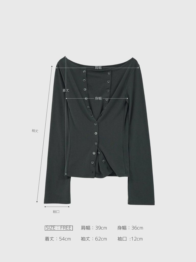 double row button tops