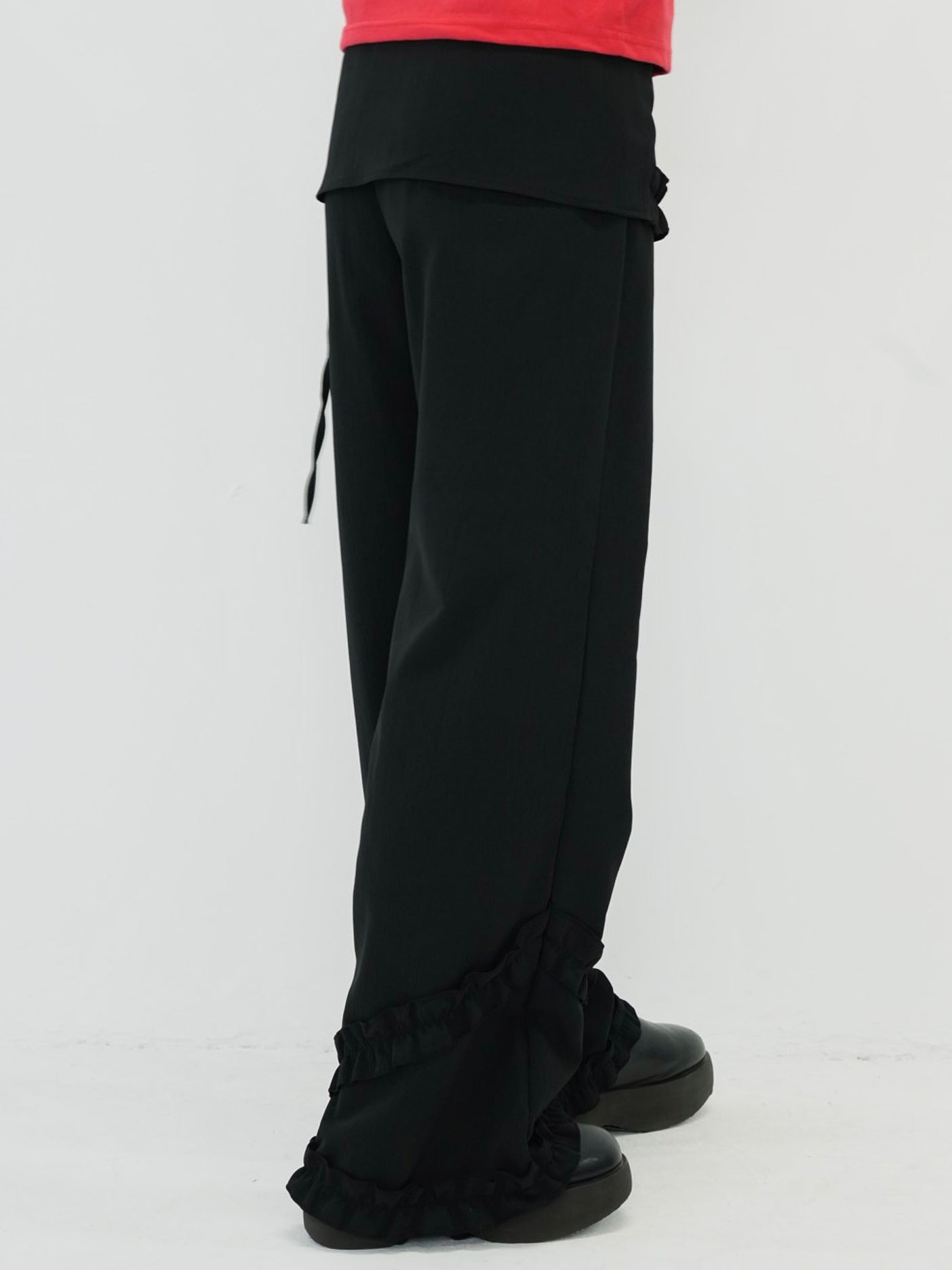 hem ruffle wrap pants