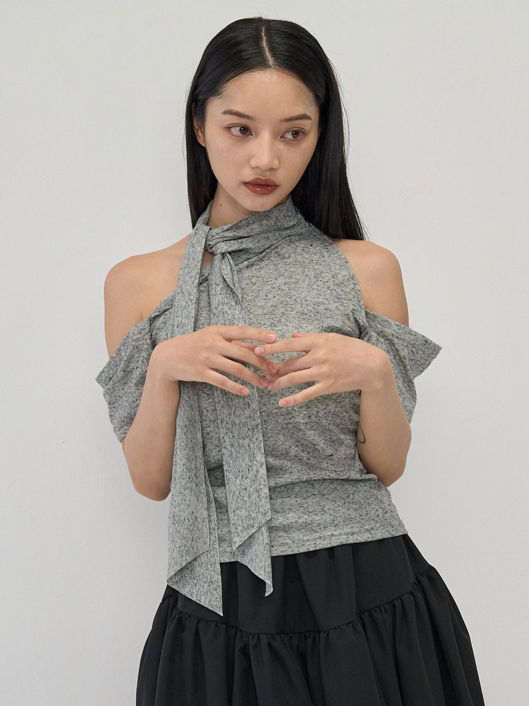 drape off shoulder tops