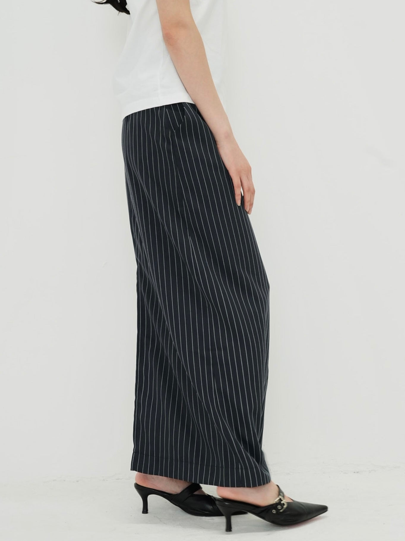 stripe long skirt