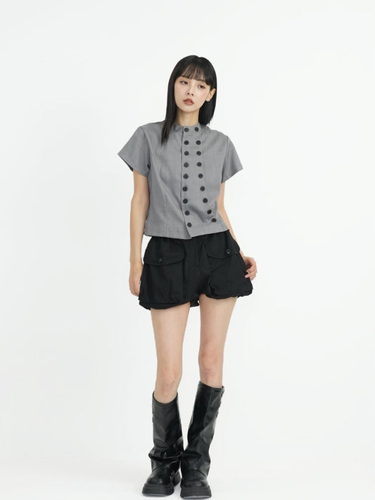 front double button tops