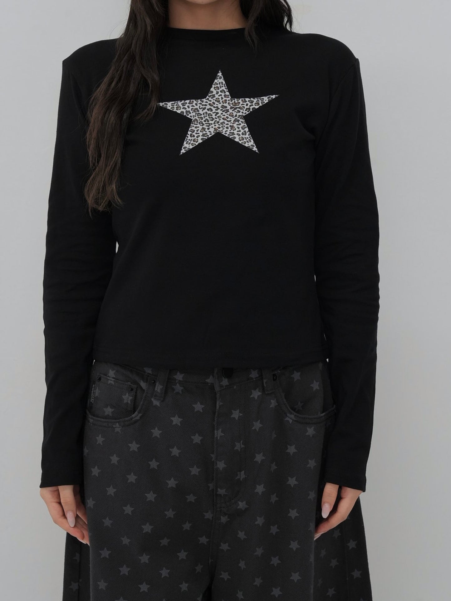 star leopard long t
