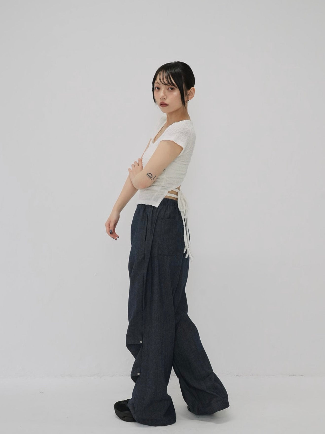 ribbon open back tops