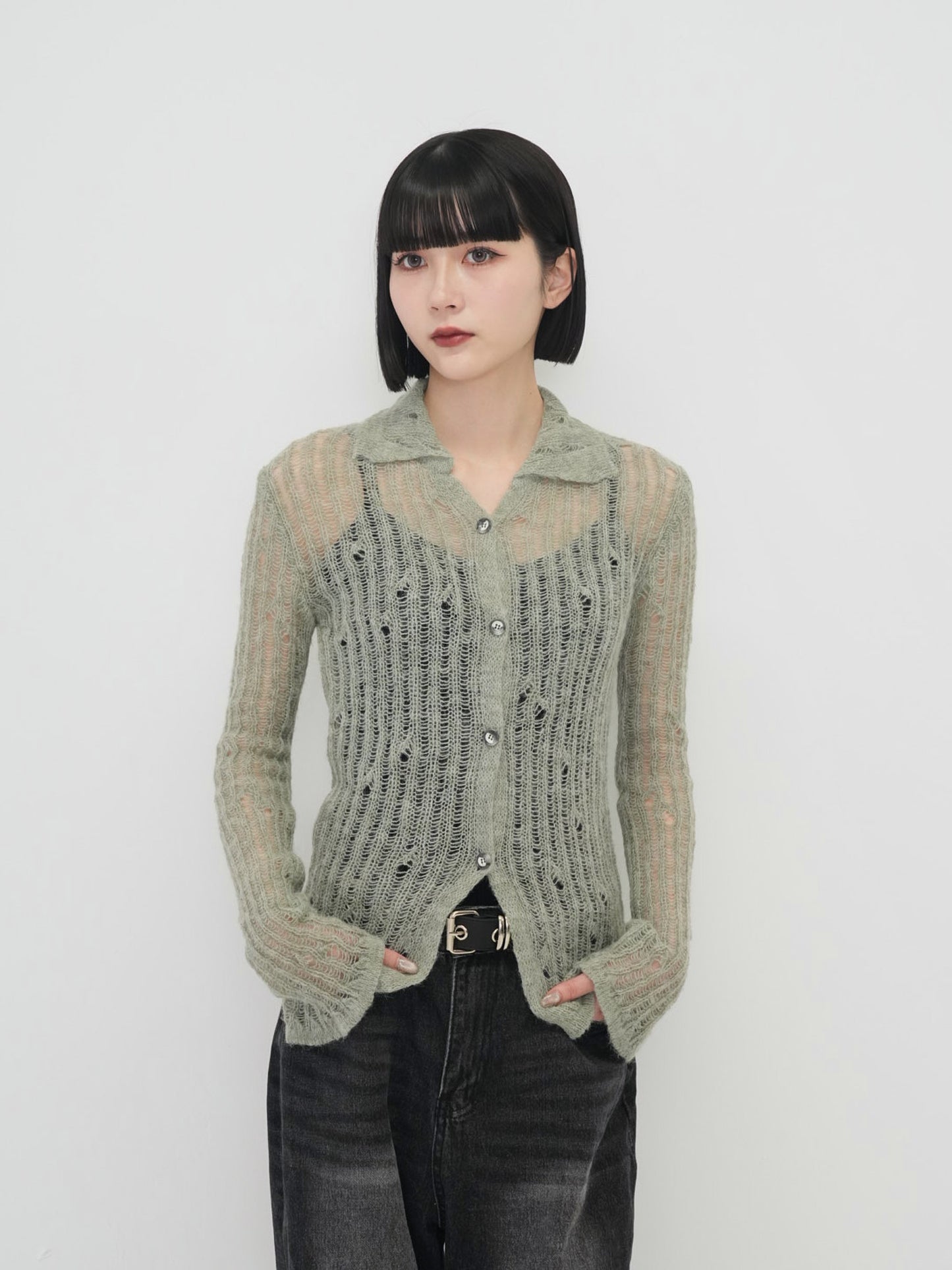 shadow damage cardigan