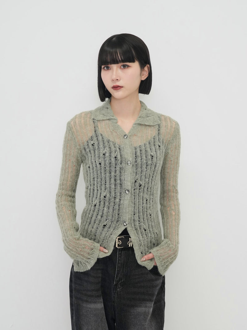 shadow damage cardigan