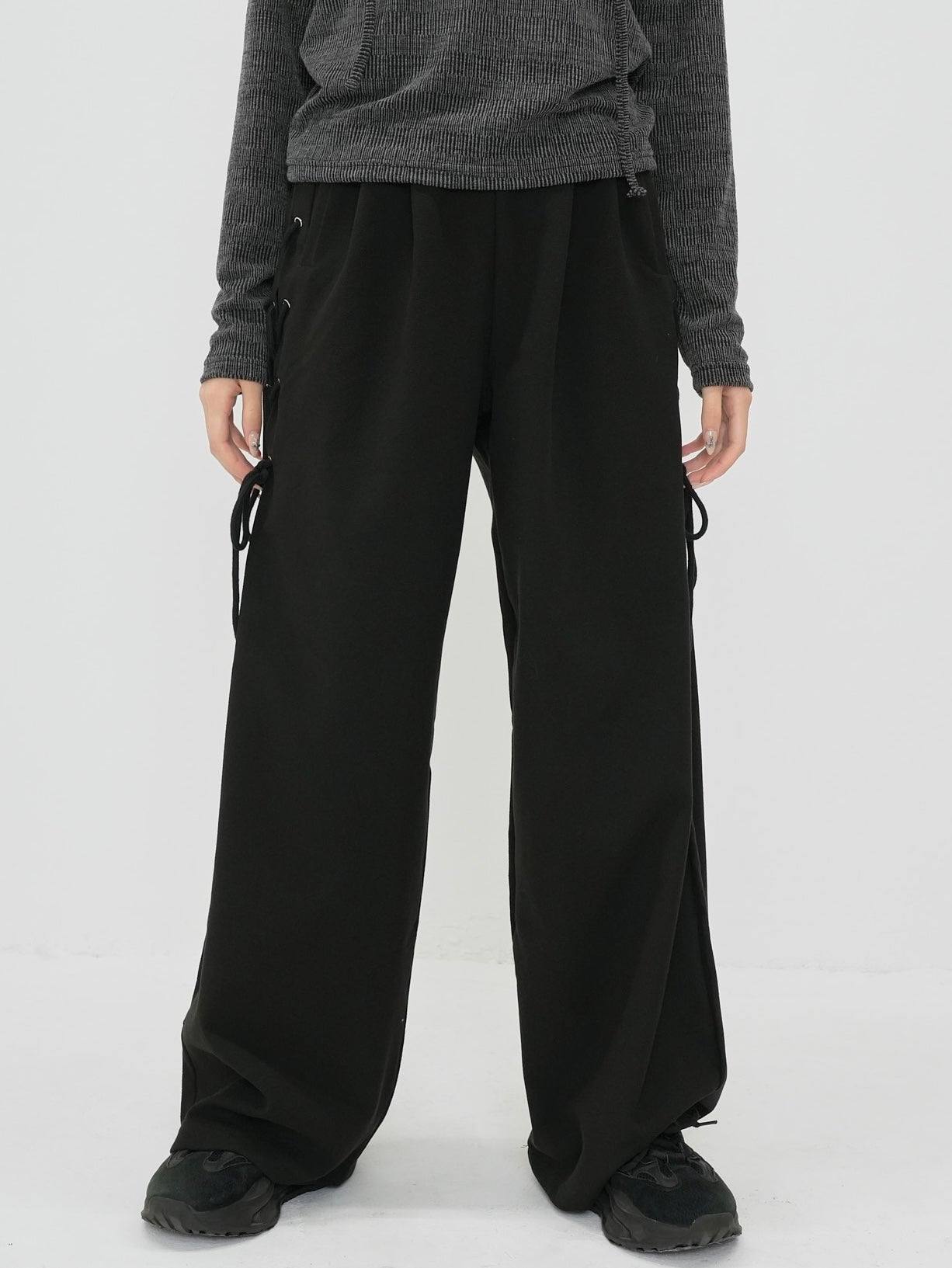 side eyelet pants