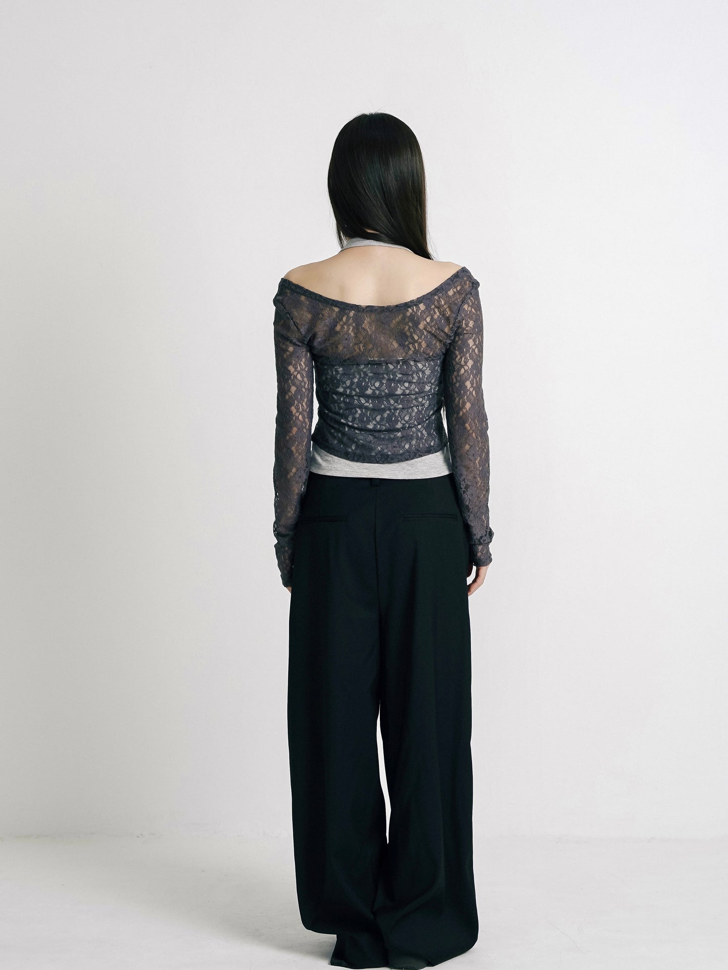 layered belt wide pants