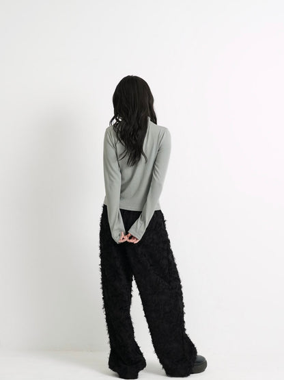 high neck fitted cardigan