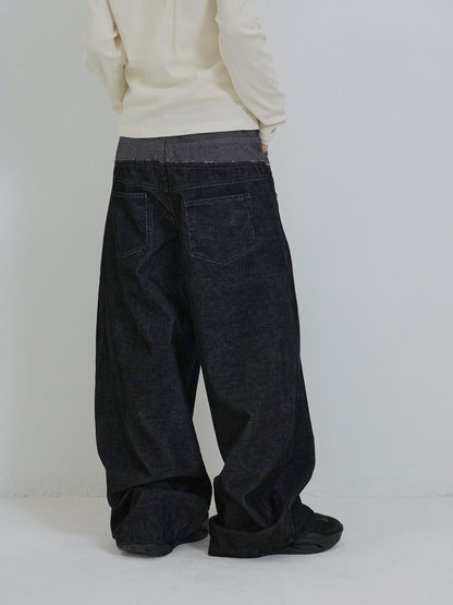 waist block corduroy pants