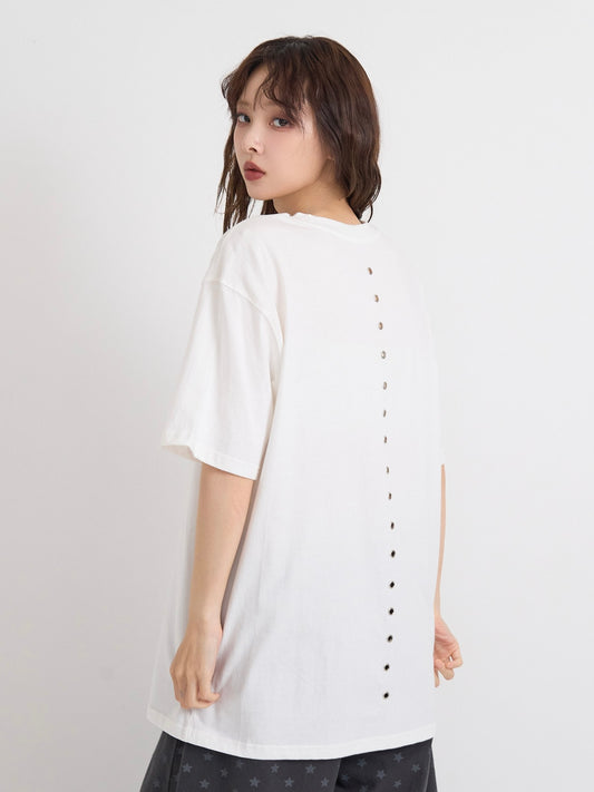 back eyelet line tops
