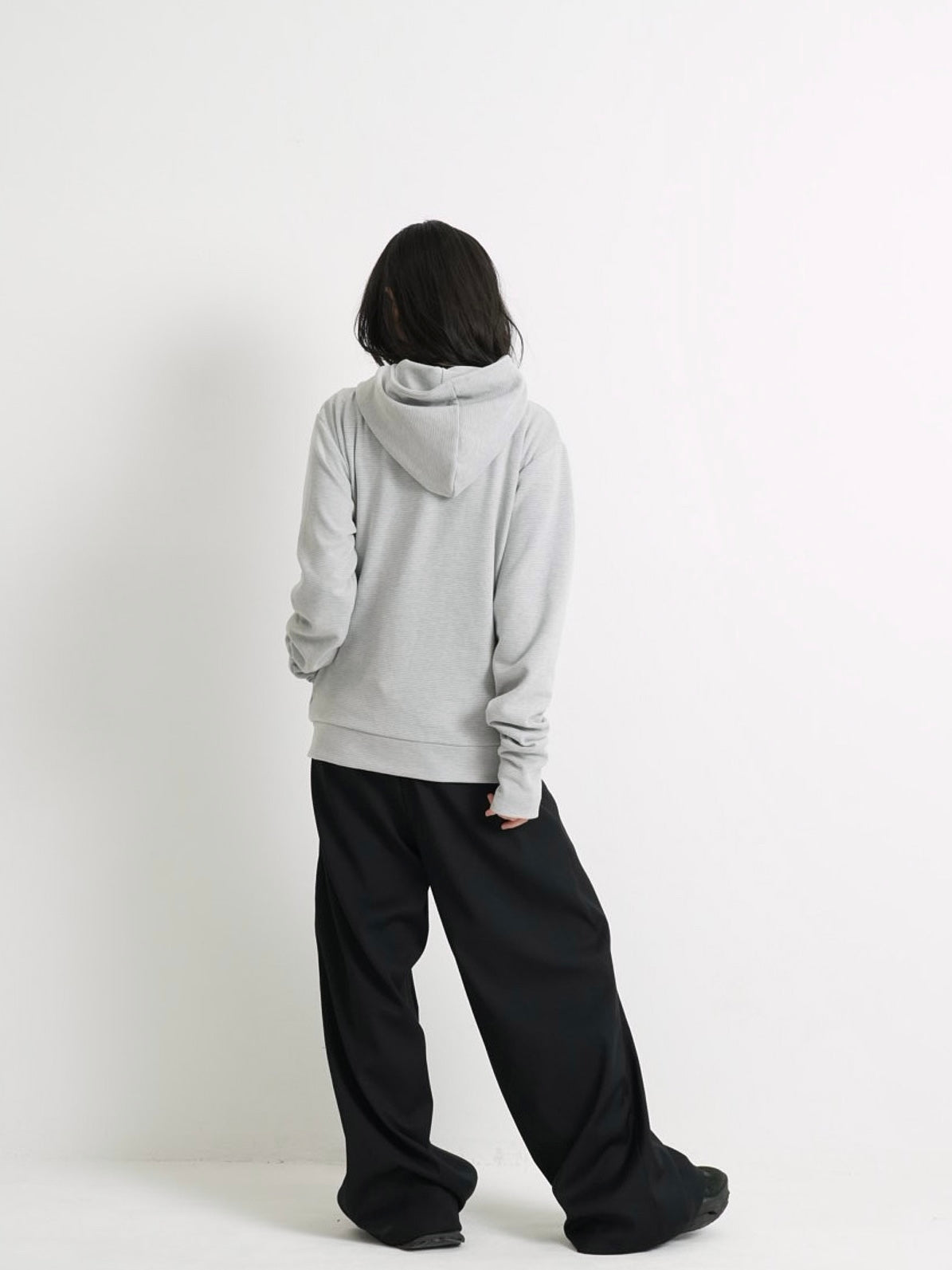 fleece zip button hood tops