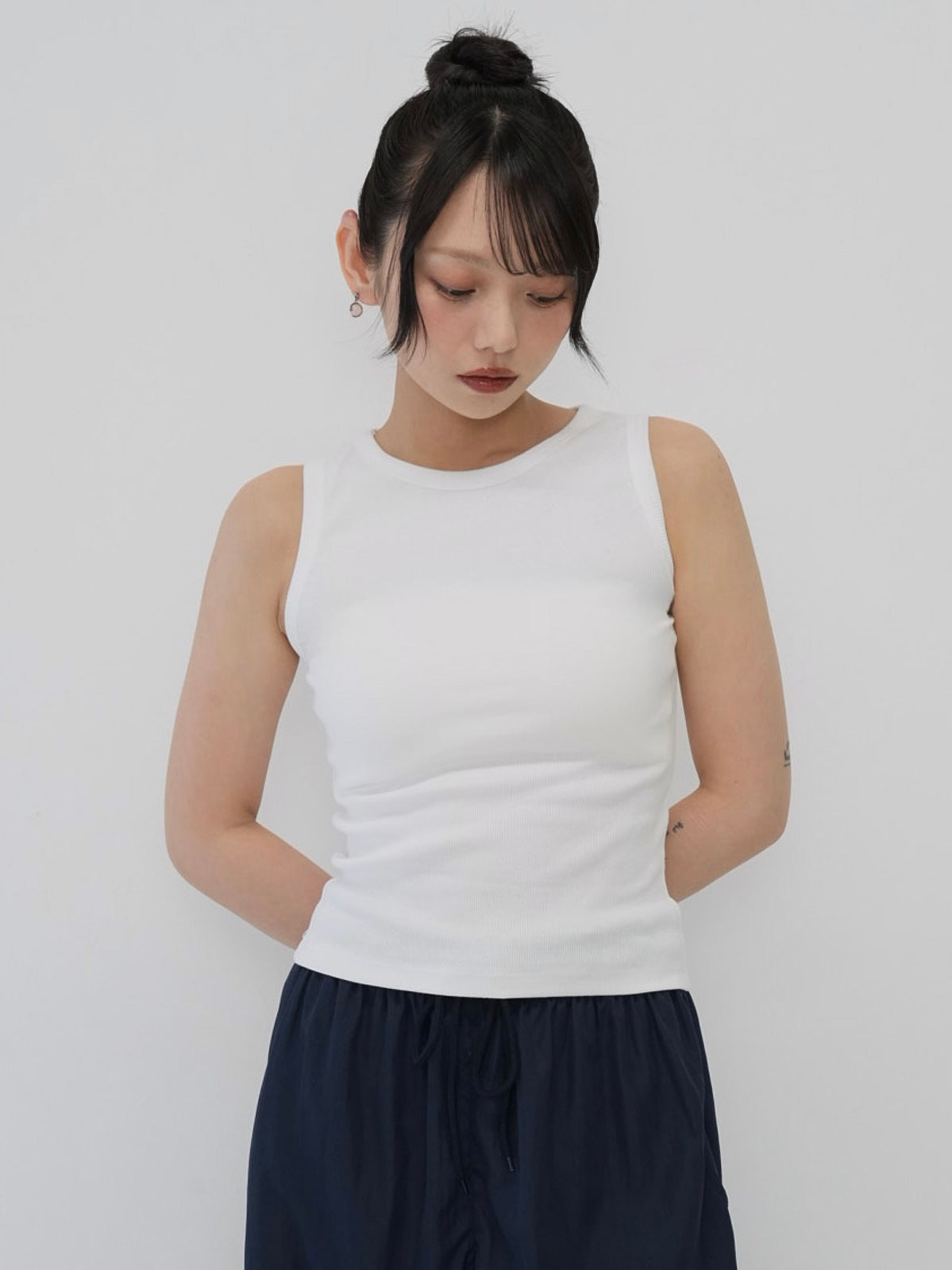 color rib tank top