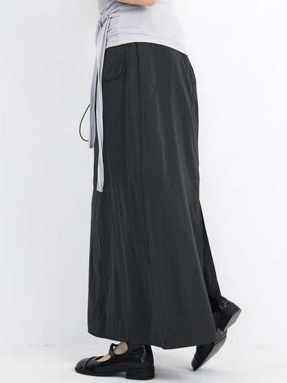 back slit long skirt
